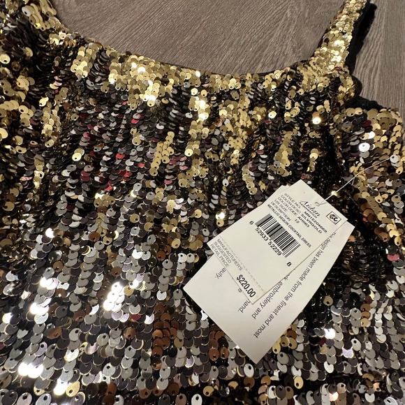 Aidan Mattox: Women's Metallic Sequin Cocktail Dress with Double Lining - Picture 4 of 5